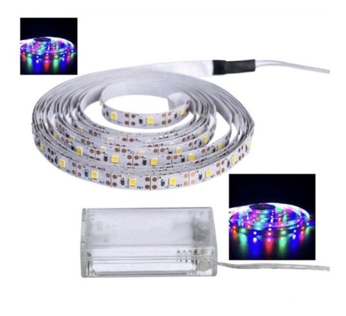 Fio Fita Led Luz 2m 120 Leds Pilha Cordão Mangueira