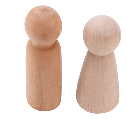 Muñeca De Madera Con Forma De Clavija De Madera Sin Terminar