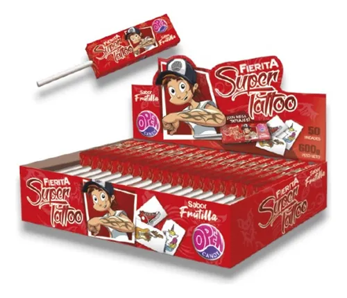 Chupetin Masticable Fierita Super Tatoo X50 U