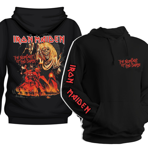 Hoodie De Iron Maiden - Sudadera De The Number Of The Beast