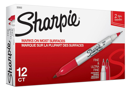 Marcadores Sharpie Set 12 U Red3