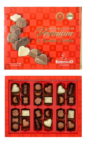 Bombones De Chocolate Premium Bonifacio Bariloche X250gr