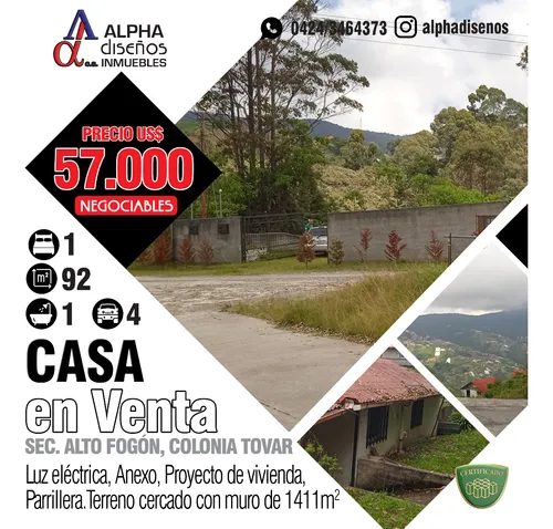 Casa En El Sector Alto Fogon