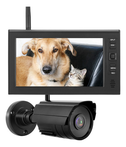 Sistema De Monitor Inalámbrico Wifi De 4 Canales Lcd De 7 Pu