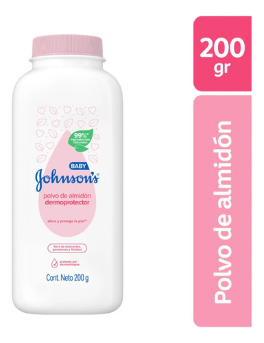 2 Polvo De Almidon Dermoprotector Johnson's Baby 400 Gramos