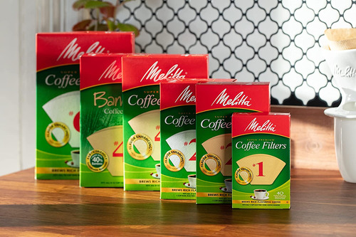 Melitta #2 Filtros De Café Cónicos, 6 Paquetes De 80 Filtros