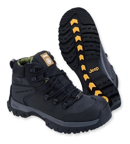 Bota Corta Industrial Para Hombre Jeep Color Negro 267