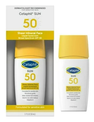 Cetaphil Sheer Mineral Face Liquid Protector Solar Spf50 