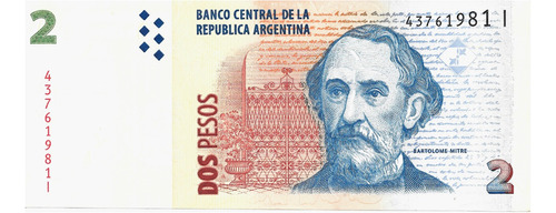 Bottero 3232 Billete De 2 Pesos Convertibles Año 2008 -aunc 