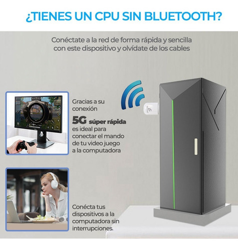 Adaptador Wifi Bluetooth A Usb Inalámbrico 5g Alta Potencia
