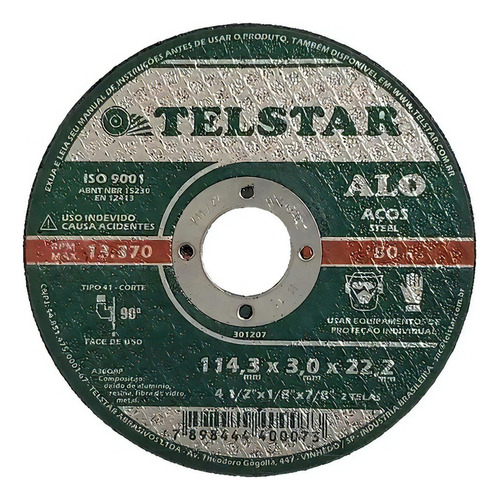 Disco Desbaste 4.1/2x7/8 22,2mm Telstar 10 Peças