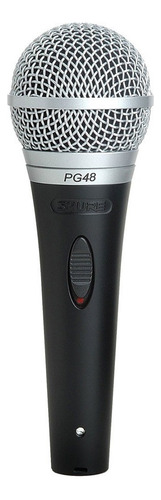 Microfone portátil dinâmico Shure PG48LC com interruptor - Saída - Boleta aparafusada S/Box