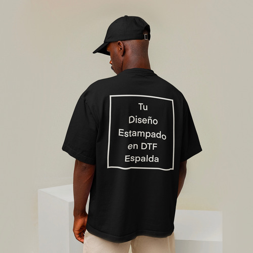 Playera Oversize Personalizada Tu Diseño Espalda Premium