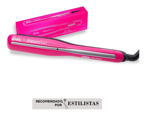 Alisador De Pelo A Vapor Steampod Barbie L'oréal Pro Color Rosa Barbie