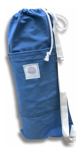 Bolso Porta Mat De Yoga Azul