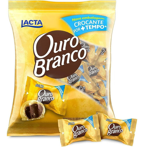 Bombom Lacta Ouro Branco Pacote 1kg 50un Promoção