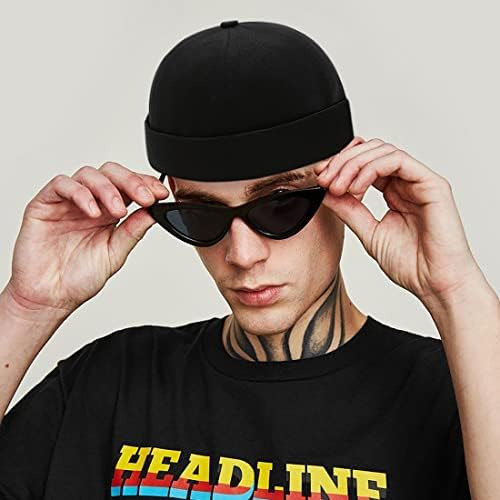 Xyiyi, Gorra Docker Sin Borde De Algodón Negro, Gorra De De