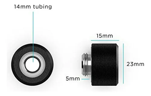 Conjunto De 6 Conectores Rígidos Primochill 14mm Od - Níquel