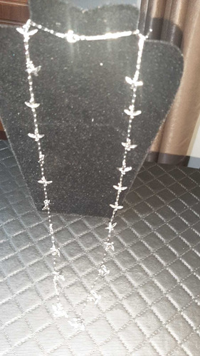 Imagem 2 de 3 de Colar Prateado 70cm Mini Espiritos Santos