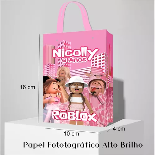 Roblox Sacola Personalizada Grande Pronta Entrega