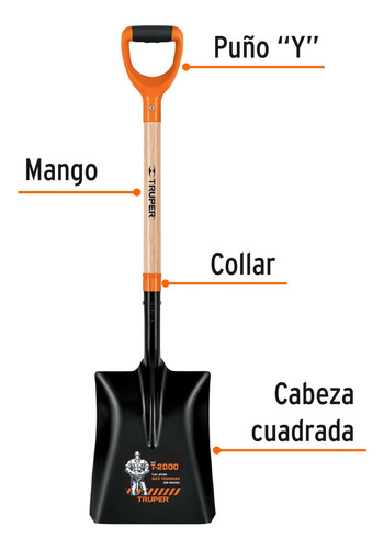 Kit Pala Cuadrada + Talacho-pico 2.5lb Truper
