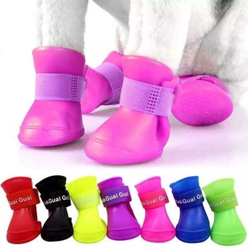 Botas Zapatitos Para Perros Grandes Impermeable 4 Colores