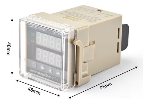 Contador Digital Industrial Timer Model Ac110v Relay Pulsos Beige