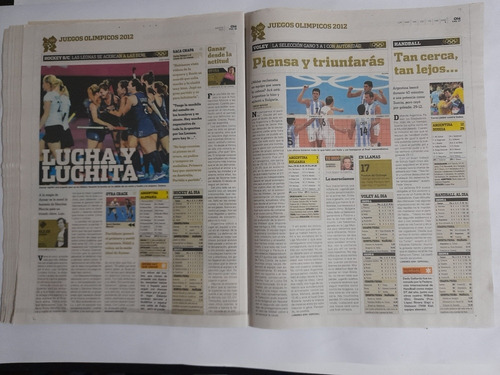 Ole 5/8/2012 Quilmes 3 Boca 0,racing 1 Rafaela 1,juegos Olim (Usado)