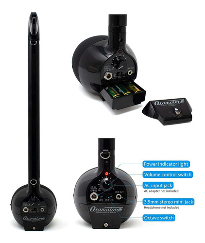 Sintetizador Portátil Otamatone Deluxe, Japonés, Negro