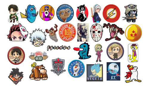 30 Sticker-parches Lavables Caricaturas Gintama Anime #58