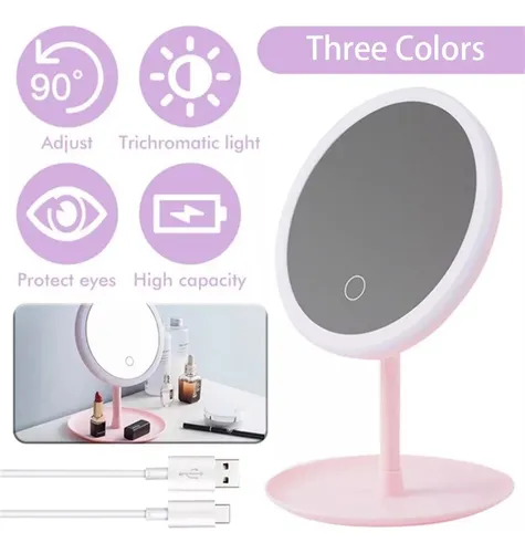 comprar Espejo De Mesa Para Maquillaje Con Luces Led 3403