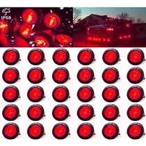 Comprar Redonda Camión Lateral Led Luz Indicadora Rojo 50pzs 12-24v