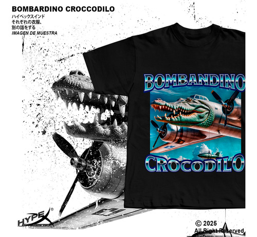 Remera Bombardino Crocodilo 2 Meme Internet Italian Brainrot