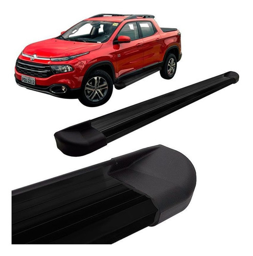 Estribo Lateral Fiat Toro 2016 A 2018 Aluminio Preto Vf