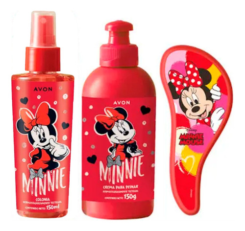 Minnie Combo X 3   Crema Para Peinar +cepillo+colonia 