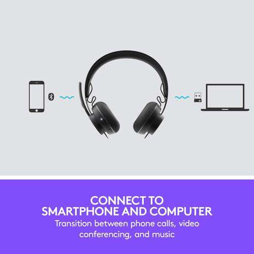 Audífonos Logitech Zone Dual Speaker Wireless Bluetooth Head