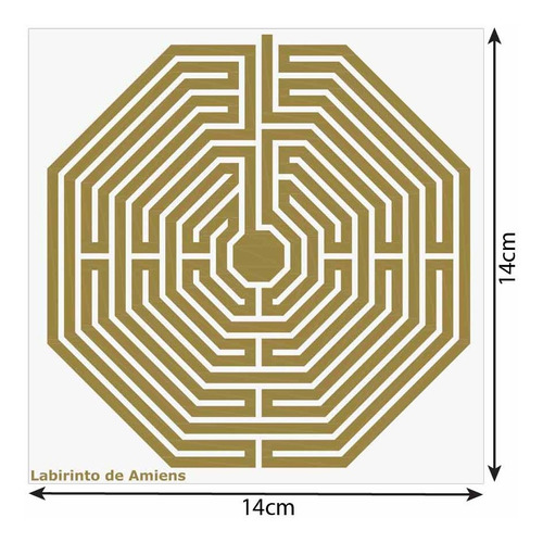 Placa Labirinto De Amiens Radiestesia Radiônica 14x14 (cm)