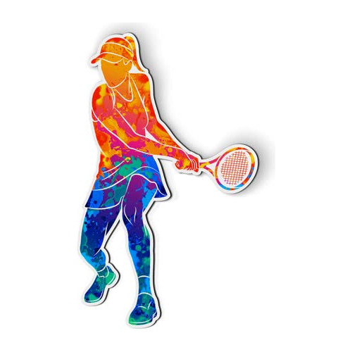 Gt Graphics Express Colorido Jugador Tenis Iman 5  Para