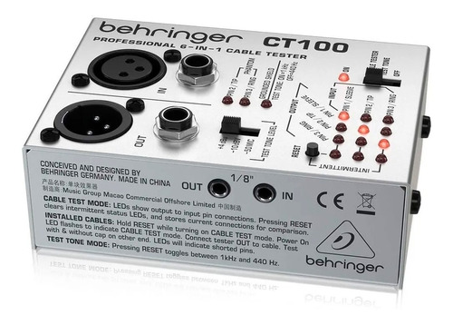 Behringer Ct100 Probador De Cables De Señal