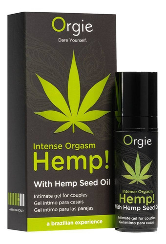 Lubricante y gel íntimo Orgie Intense Orgasm Hemp sabor sin sabor 15mL