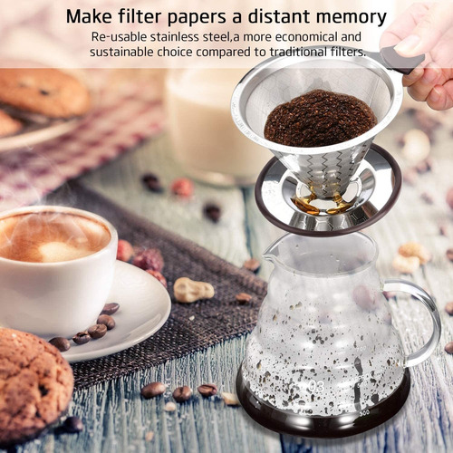 Verter Sobre Filtro Café Gotero Café Reutilizable Sin Papel