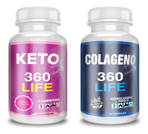 Keto 360 Life - L-carnitina - + Colágeno 360 Life    