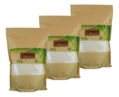 Pack 3kg Proteína De Soya, Papel Kraft, Proteína Vegetal !!