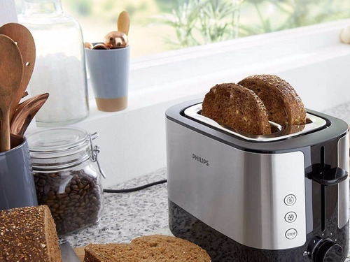 Tostadora Metalica Philips Hd2637/90 Diseño Compacto