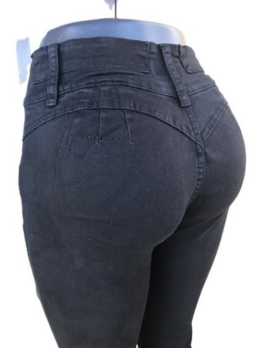 Pantalon Mezclilla Mujer Jeans Negros Colombianos M019