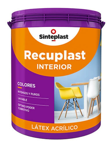 Recuplast Pintura Látex Interior Lavable Colores  4 L