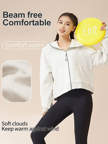 Sudadera Deportiva Con Capucha Y Cremallera Yoga Para Mujer