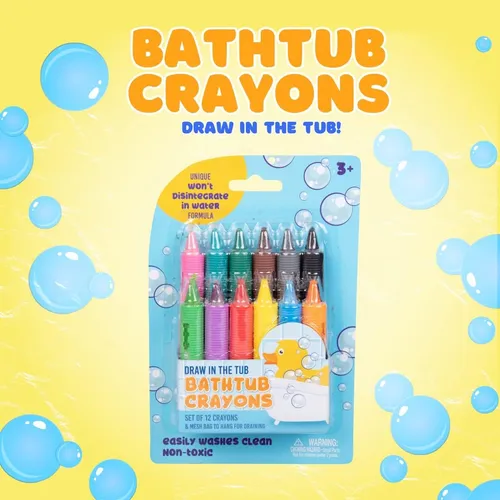 Bath Crayons Super Set -juego De 12 Colores De Dibujo En La