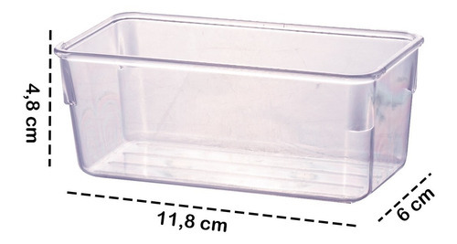 Porta Sache Em Plástico Transparente 11,8x6x4,8cm - Plasutil