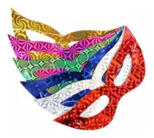 Máscaras Papel Holográficas Sortidas 10 Un Carnaval